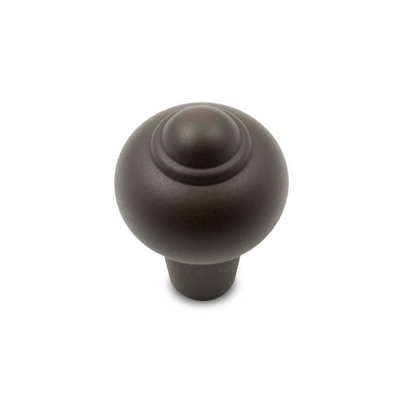 Solid Round 1" Knob with Tip CK Series, Oil Rubbed Bronze