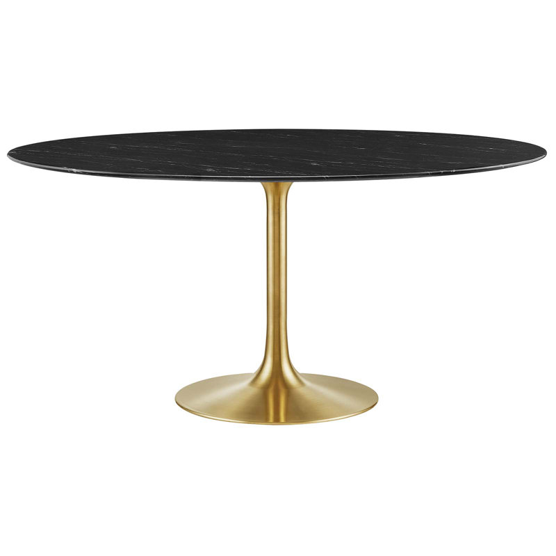 Table de bar Lippa, plateau rond en marbre artificiel, par Modway, L 60 po x l 60 po, Table standard (hauteur de 28,5 po)