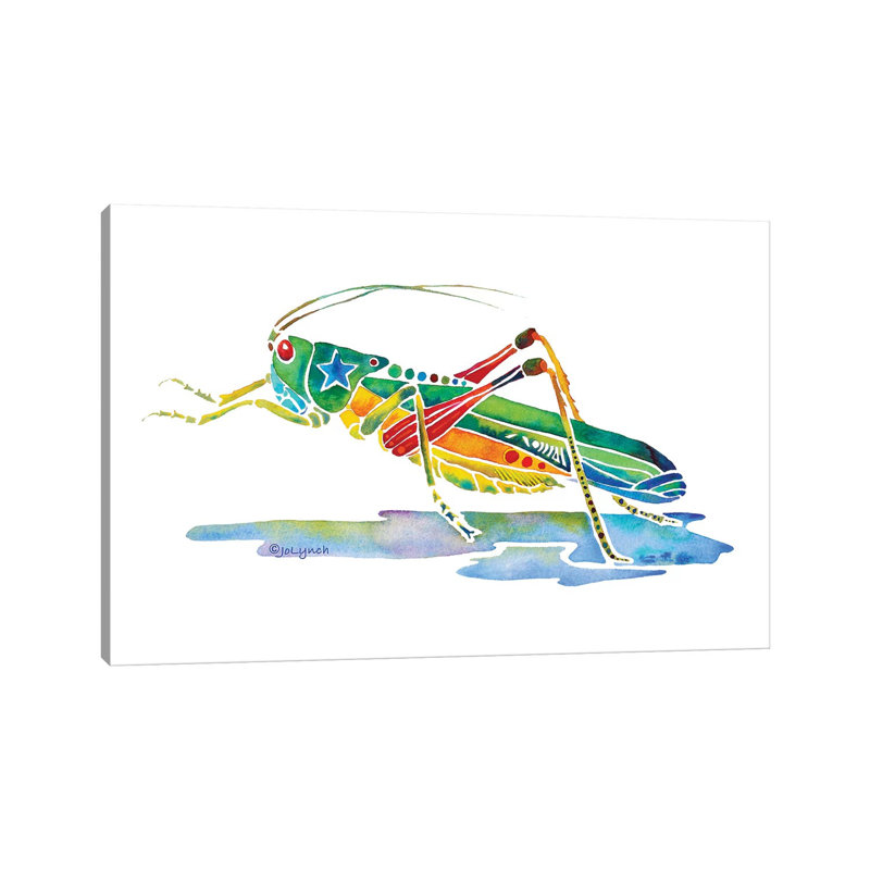 Grasshopper Insects by Jo Lynch - Wrapped Canvas Gallery-Wrapped Canvas Giclée, 45.72cm H x 66.04cm W