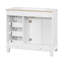 Meuble-lavabo de 36 po avec lavabo, meuble-lavabo avec tiroir rabattable, 3 tiroirs, 2 portes à fermeture en douceur, bois massif et panneau de fibres à densité moyenne, quincaillerie élégante-744896667-744896666