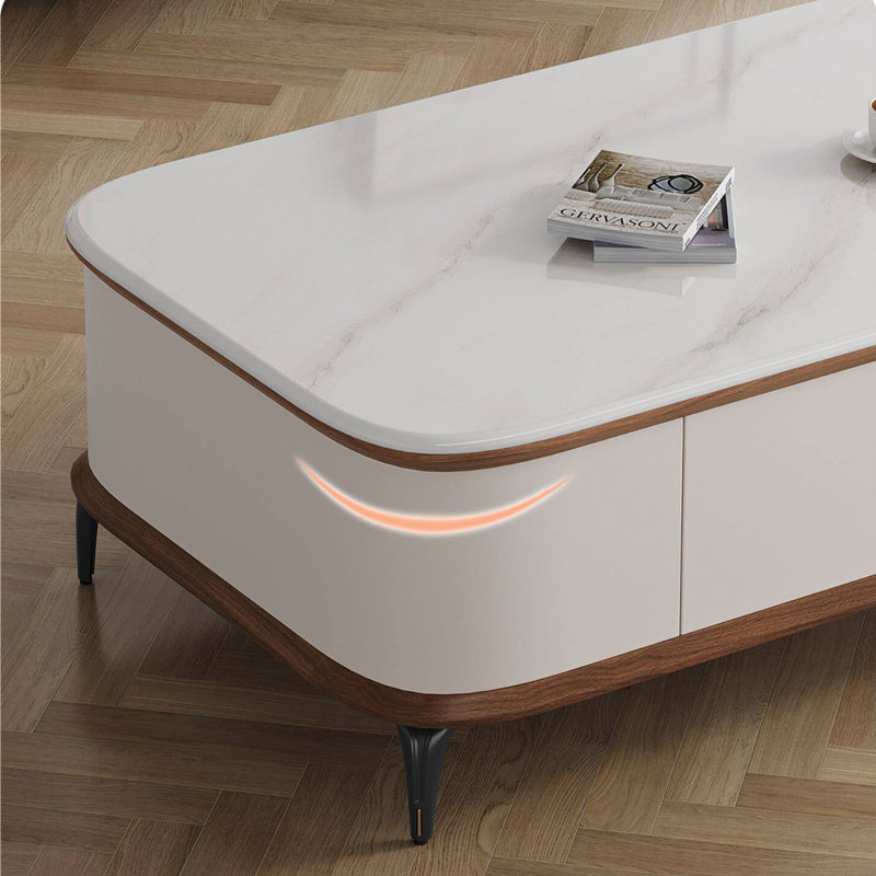 Table basse moderne et minimaliste de luxe, 17.72" H x 47.24" W x 23.62" D