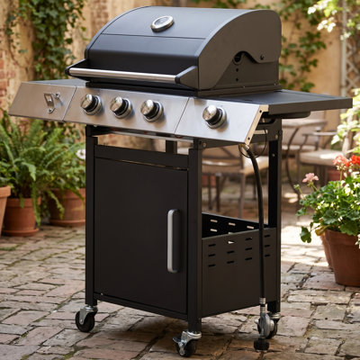 3-burner Propane Gas Grill With Side Burner