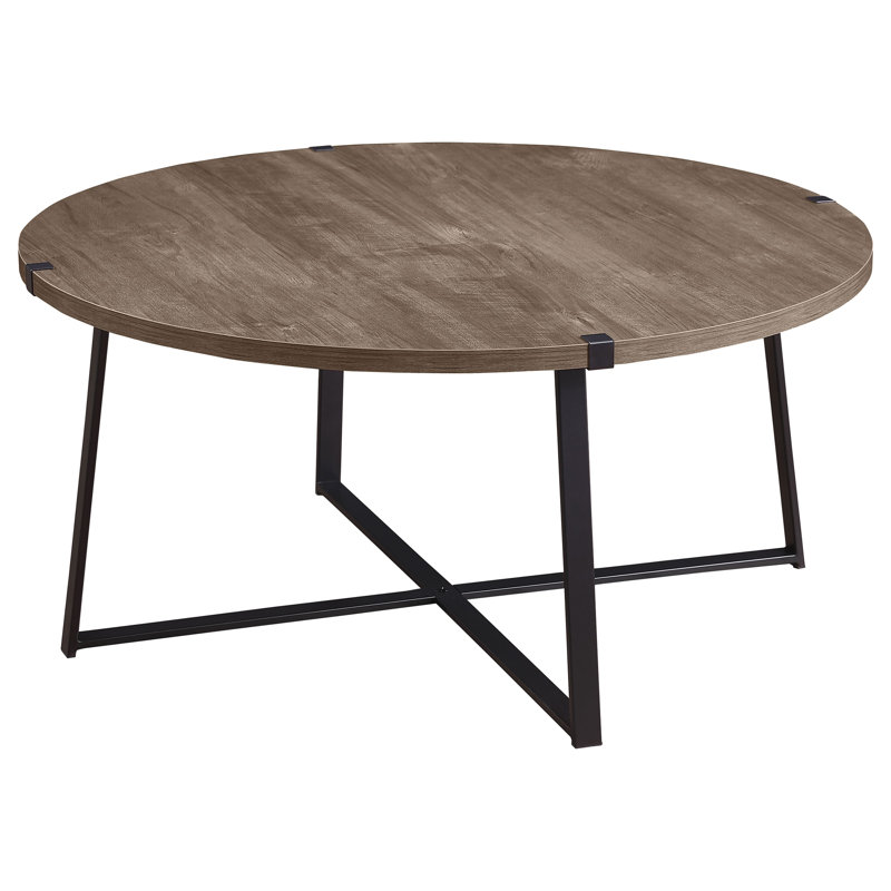 Table basse ronde en bois d'ingénierie
