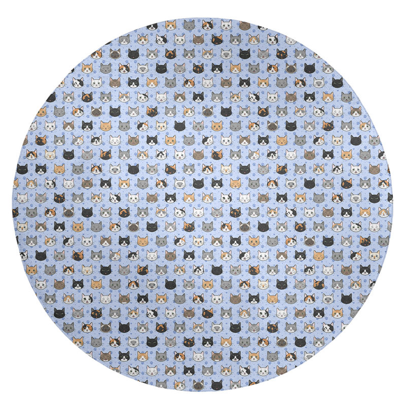 Chenille Indoor Rug, Round 5'