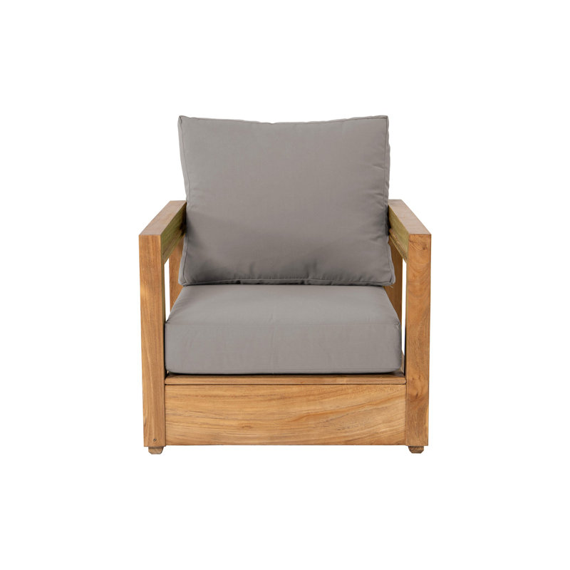 Chatsworth Outdoor Teak Lounge Chair, Taupe