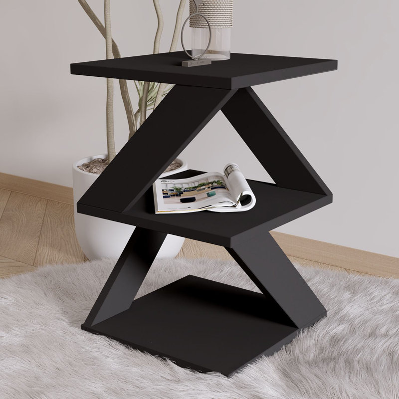 Siyan End Table, Black/Oak
