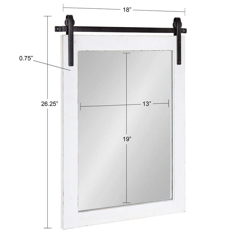 Miroir Dayanah, Blanc bord de mer, 26,75 po x 19,5 po