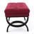 Chic Red Fabric With Diamond Stitching And Stylish Half-Circle Legs Stunning Modern Design Classic Button Tufting