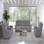 Fauteuil inclinable manuel gris contemporain - accoudoirs profilés, siège large, mousse haute densité