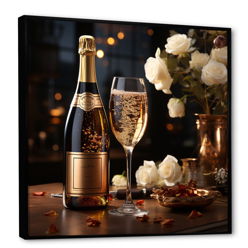 Classic Elegance III sur toile, Cadre flottant noir, H 24 po x l 24 po