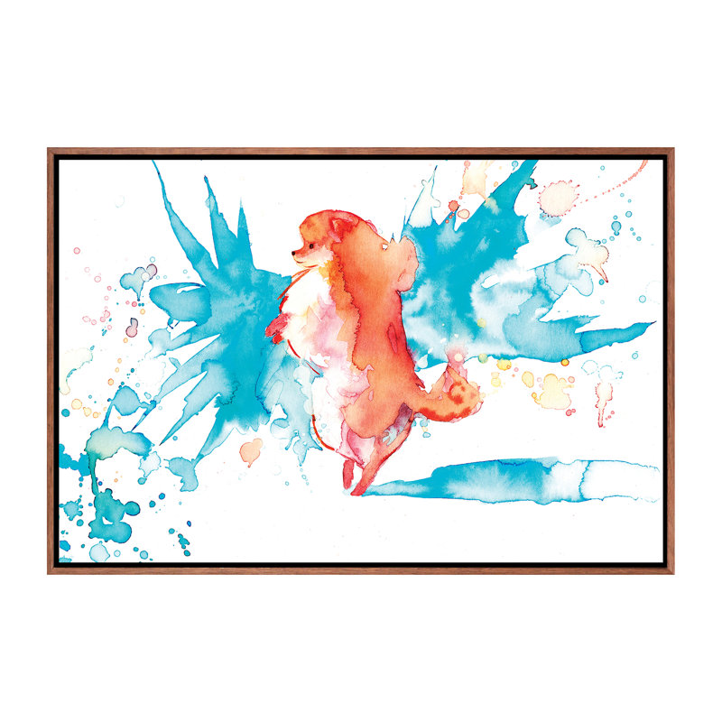 Pomi VI - reproduction d'art, H 26 po x l 40 po x 1,5 po, Toile avec cadre brun, Pas de tapis