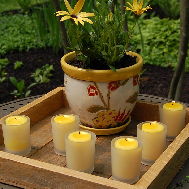 Porte-bougies votives Citronella - 12 unités, Givré