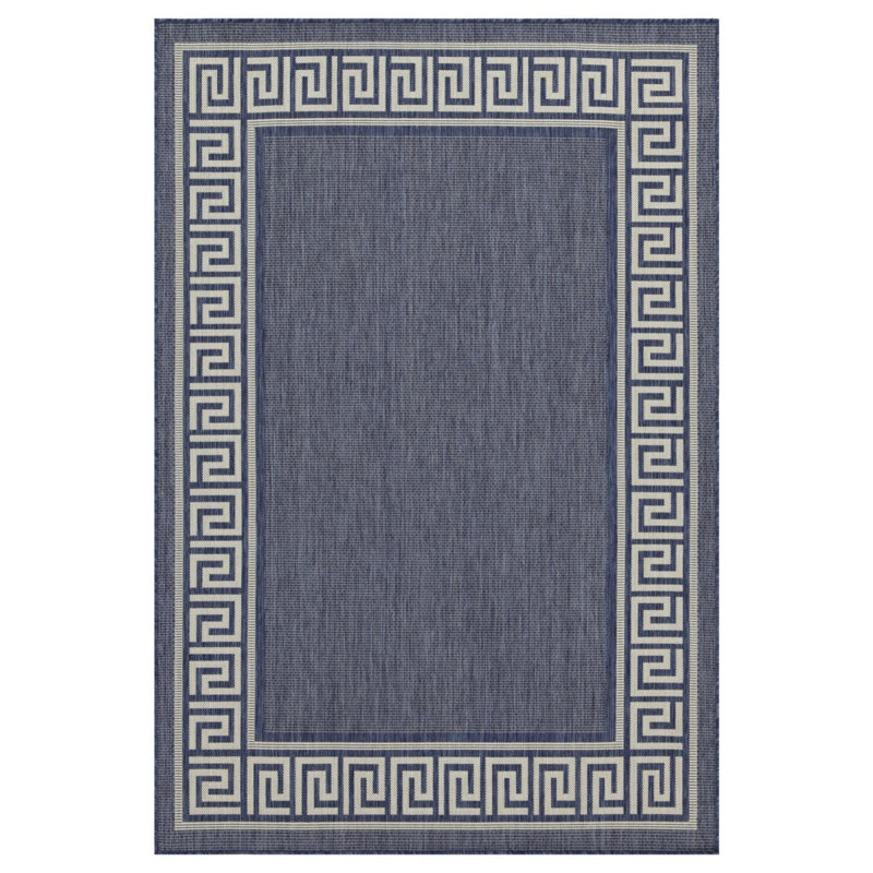 Sunshine GC_HAR2001 Blue 5 ft. 3 in. x 7 ft. 3 in. Indoor/Outdoor Area Rug, Rectangle 5'3" x 7'3"