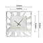 Large Glass Wall Clock Silver Accent Clock-1030120553