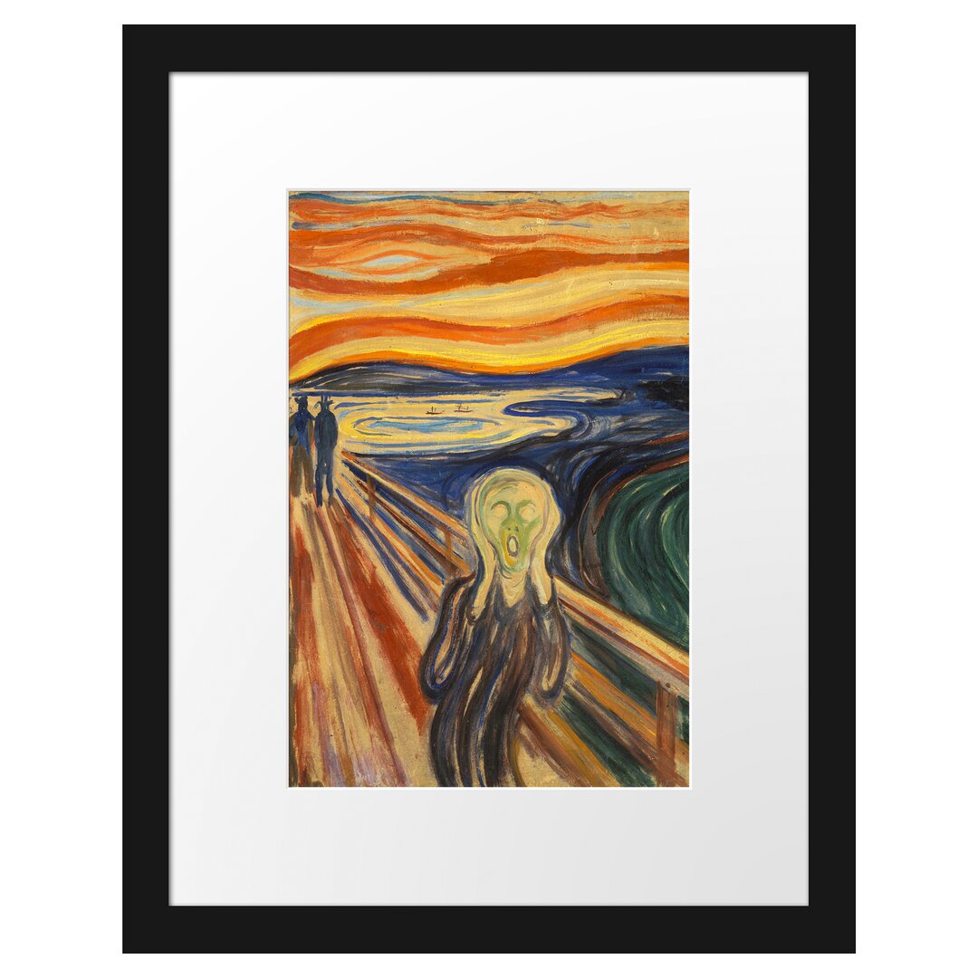 Gerahmter Kunstdruck The Scream II von Edvard Munch