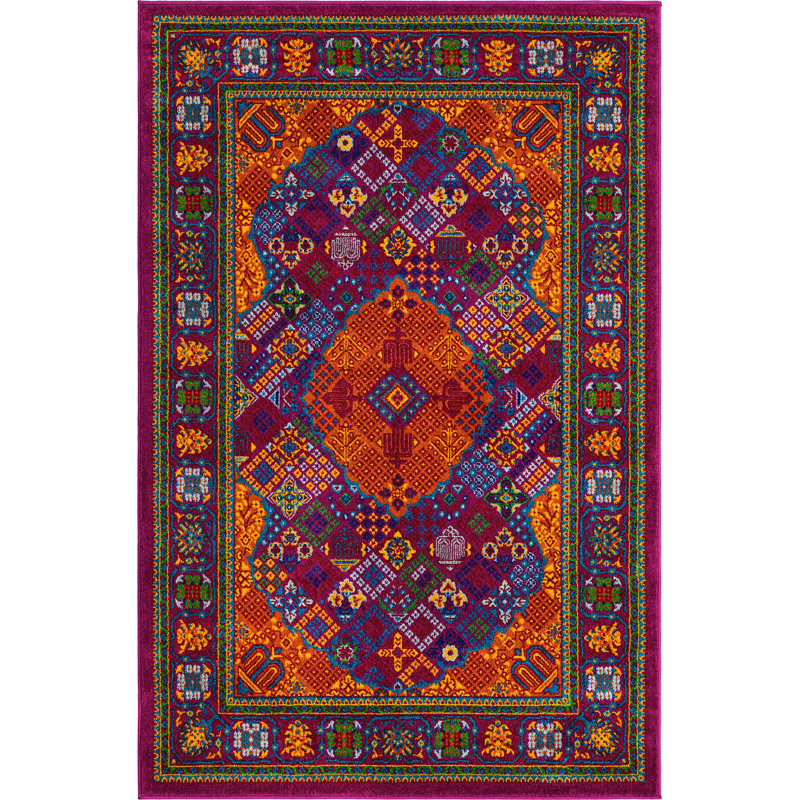 Malaija Oriental Indoor Rug, Rectangle 4' x 6'