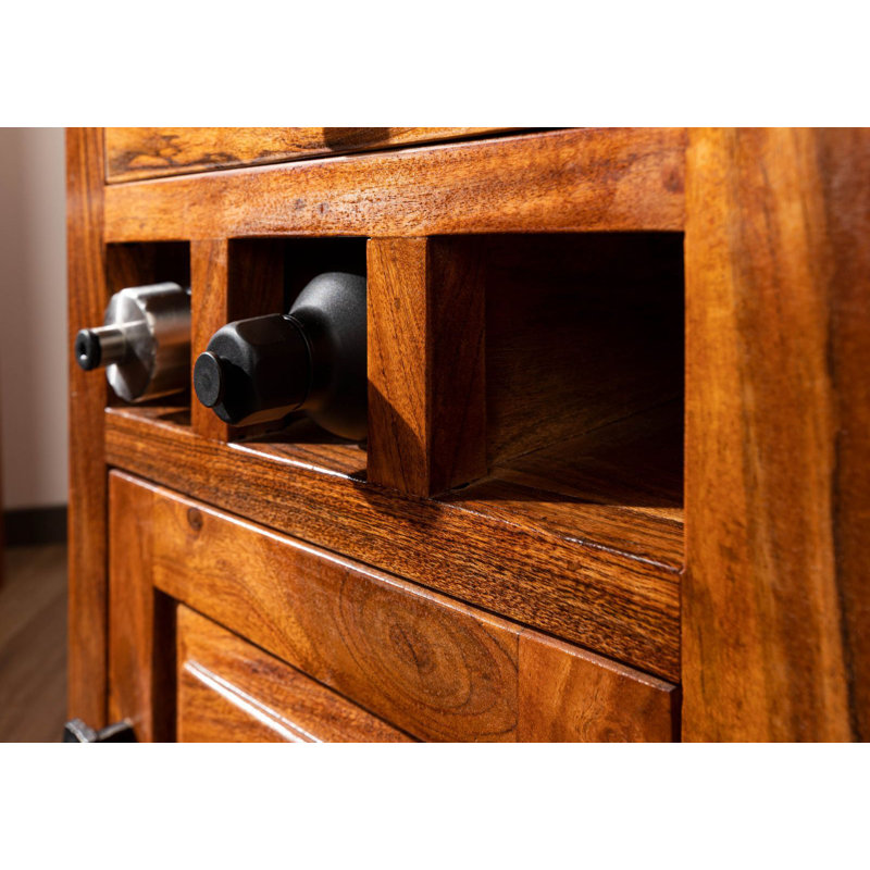 Oxford 46cm W Solid Wood Bedside Table, Honey