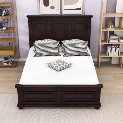 Wood Traditional Vintage Platform Bed