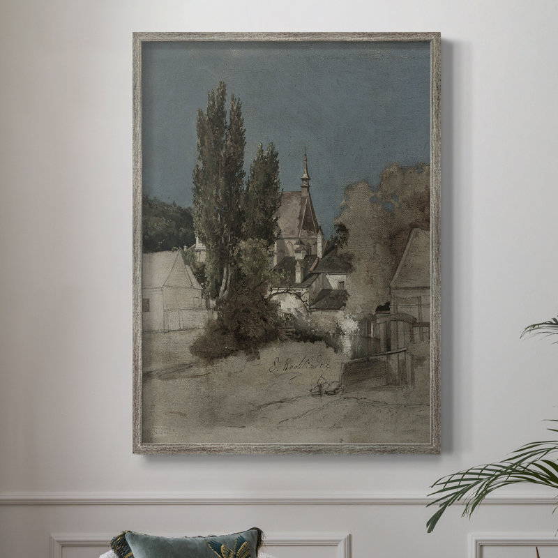 «Vintage Landscape CCVII», reproduction encadrée - bois massif
