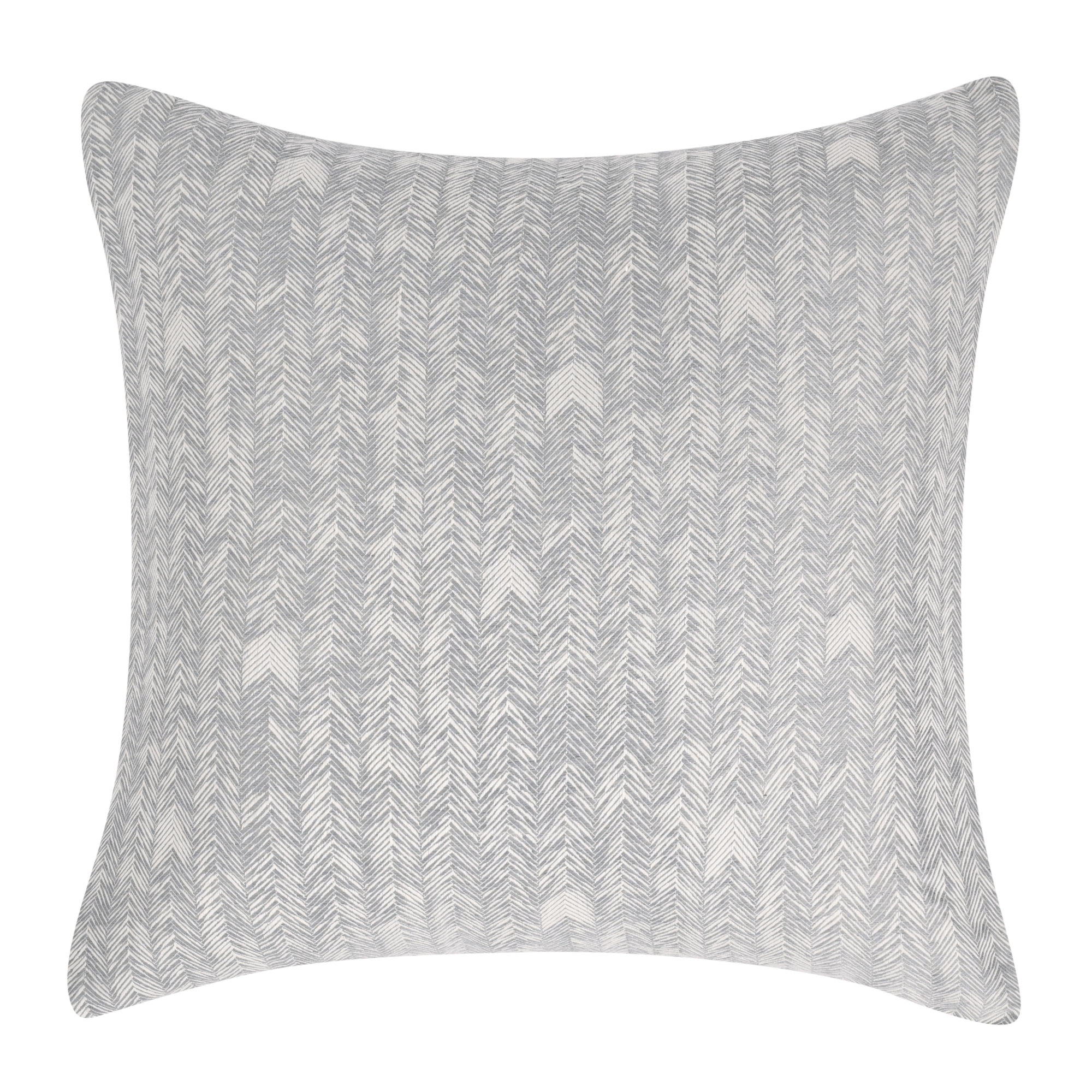 Verbier Cotton Blend Sham, Gray, Euro