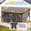 Pergolas murales avec rideaux et filet Lean-To-122684175