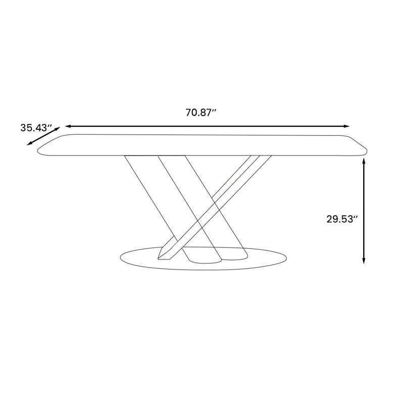 Chaise de salle à manger Riki, L 35,43 po x L 70,87 po