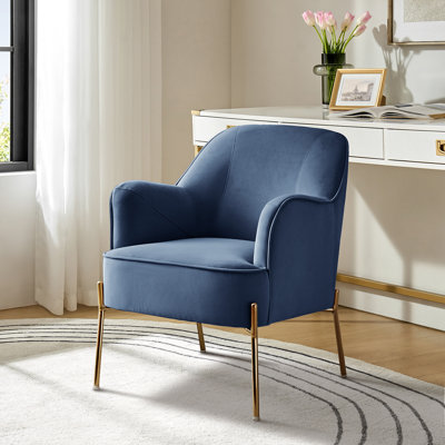 Cleo 26" Wide Contemporary Chair With Recessed Arms