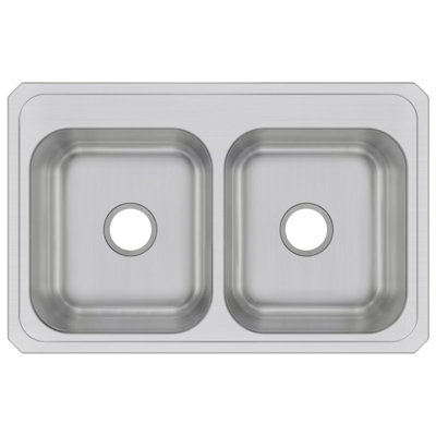 Celebrity 33" L x 21" W Double Basin Drop-in Kitchen Sink