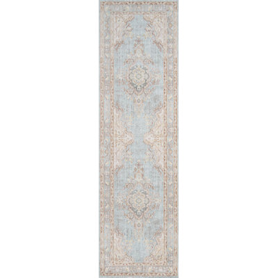 Tapis bleu tissé à la machine Vierzon