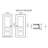 Front Exterior Prehung Steel Door Deux 6501 Anthracite Stainless Inserts Single Modern Painted W36" x H80" Inswing-95265377