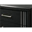 Élégante commode en bois à six tiroirs en gris anthracite, parfaite pour les chambres modernes et les solutions de rangement efficaces.