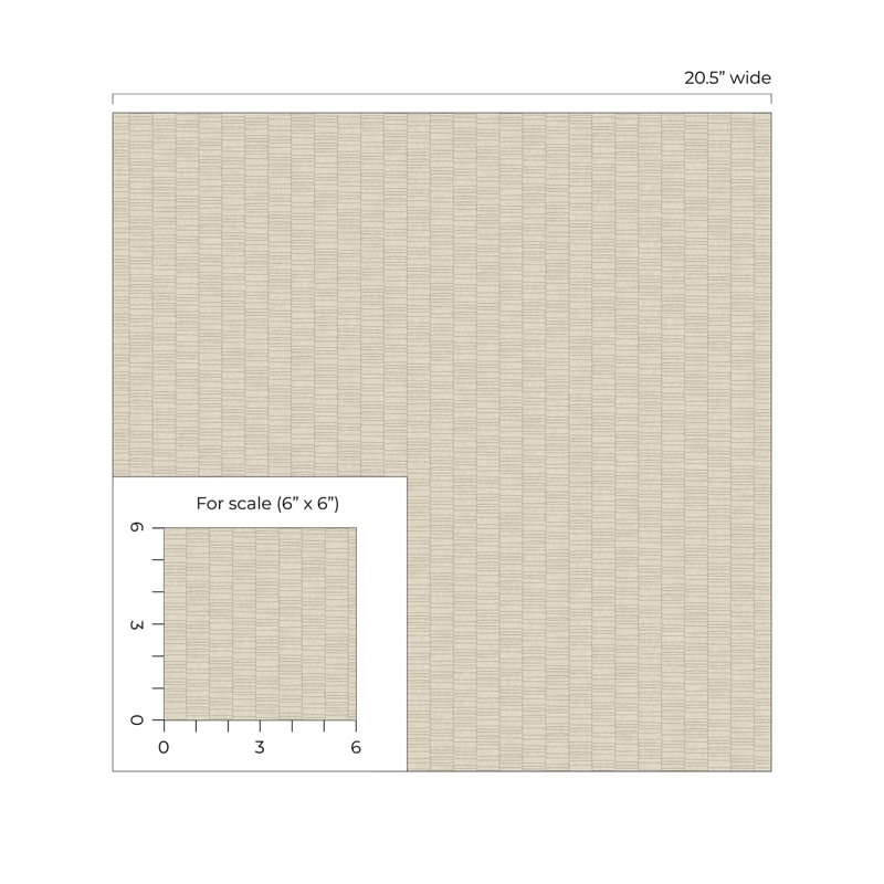 Rouleau de papier peint à rayures épurées L 33 po x l 20,5 po Perry Designs Perry, Crème