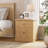 Fluted Nightstand with 2 Drawers, Mid Century Modern Bedside Table for Living Room, Nightstand with Storage, Space Saving Side Table with Curved Edge Base for Bedroom-971199663