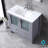 Volez 36 in W x 18.25 in D Single Bath Vanity, White Ceramic Top, 34 in Mirror and Chrome Faucet Set-51245001