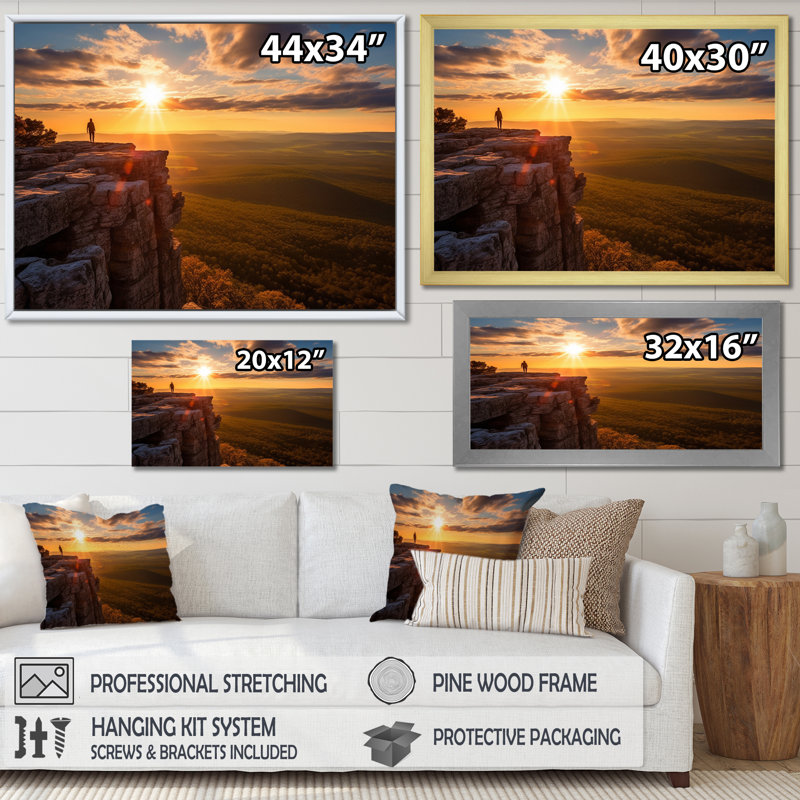 «Arkansas Grand Canyon Sunset Harmony II», reproduction sur toile, H 12 po x l 20 po x P 1 po, Toile tendue