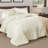 Bedsure Tufted Boho Twin Comforter Set – 2-Piece Ivory Shabby Bedding，Farmhouse Jacquard Bed Set with Embroidery, All-Season Softness for Cozy Bedrooms & Boho-Chic Gifts-105490876-105490879
