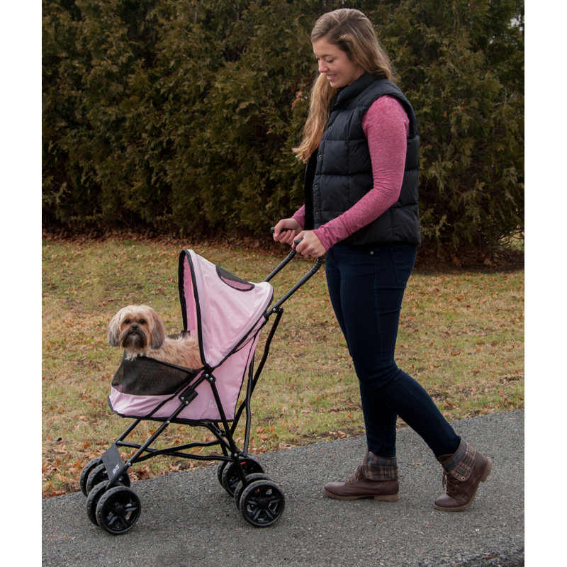 Travel Lite Foldable Pet Stroller, Pink
