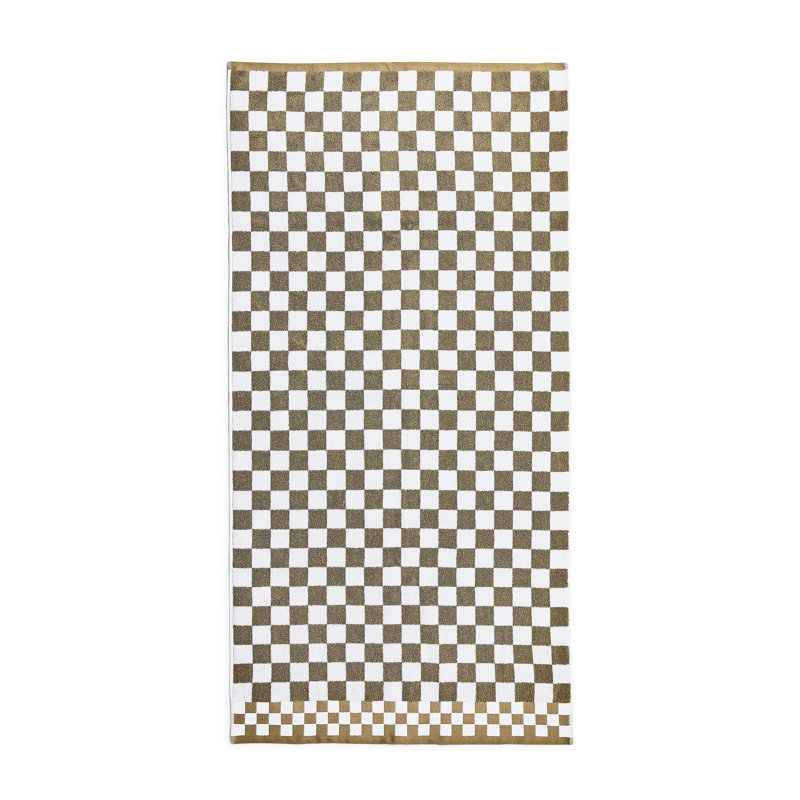 Sterling Check Bath Towel, Brown/White