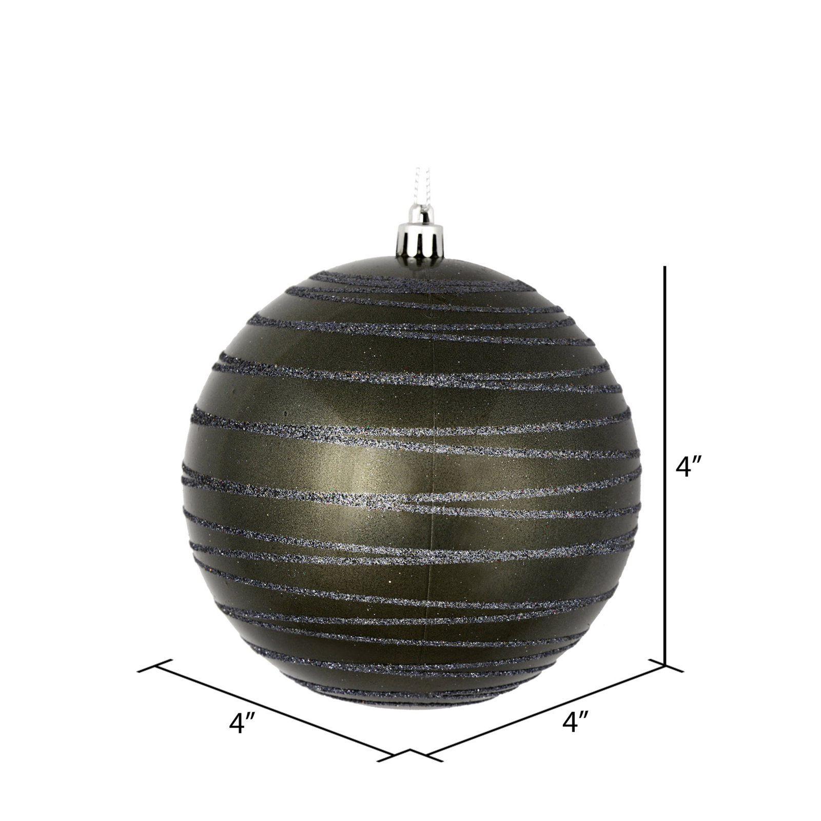 4" Shatterproof Bauble, Pewter