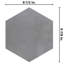 Hex industrielle de 8 1/2 po X 9-7 / 8 po Carreau en porcelaine d'aspect moderne-87777201