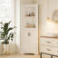 Tall Corner Cabinet With Doors For Living Room, Bathroom,Dining Room Or Kitchen,Beige