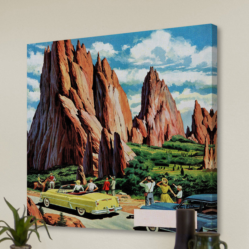 « jardin of the gods », reproduction d’art sur toile tendue, H 32 po x l 32 po x P 1,5 po