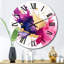 Horloge murale mauve et rose-93381398
