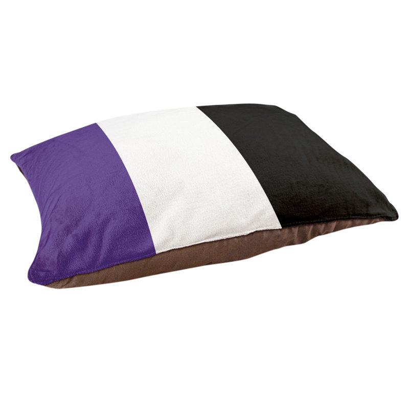 Coussin Washington, Mauve / Noir, Très grand (l 50 po x P 40 po x H 17 po)