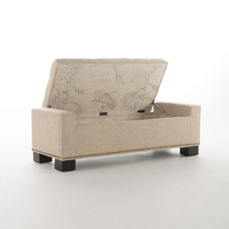 OTTOMAN DE RANGEMENT CHELSEA AVEC STUDS