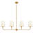 4 - Light 44"w Electroplated Brass Iron Modern Kitchen Island Chandelier Pendant Light-116453968