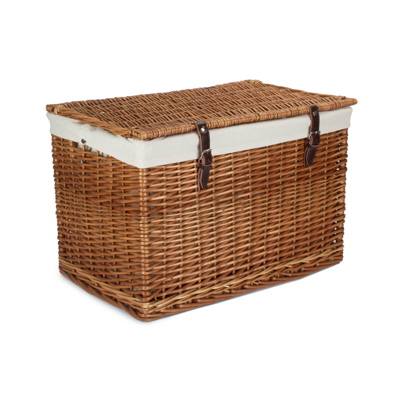August Grove Wicker Decorative Basket, Double Steamed/White Lining 