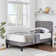 Auxter Upholstered Platform Bed Frame with Adjustable Headboard No Box Spring Needed