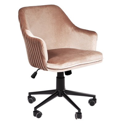Adelyn Vanity Armchair with 360 Degree Swivel Movable Desk Seat with Adjustable Height and Wheelbase