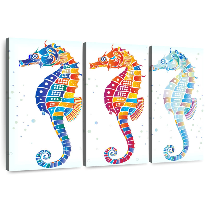 Trio d'hippocampes, H 24 po x l 38 po